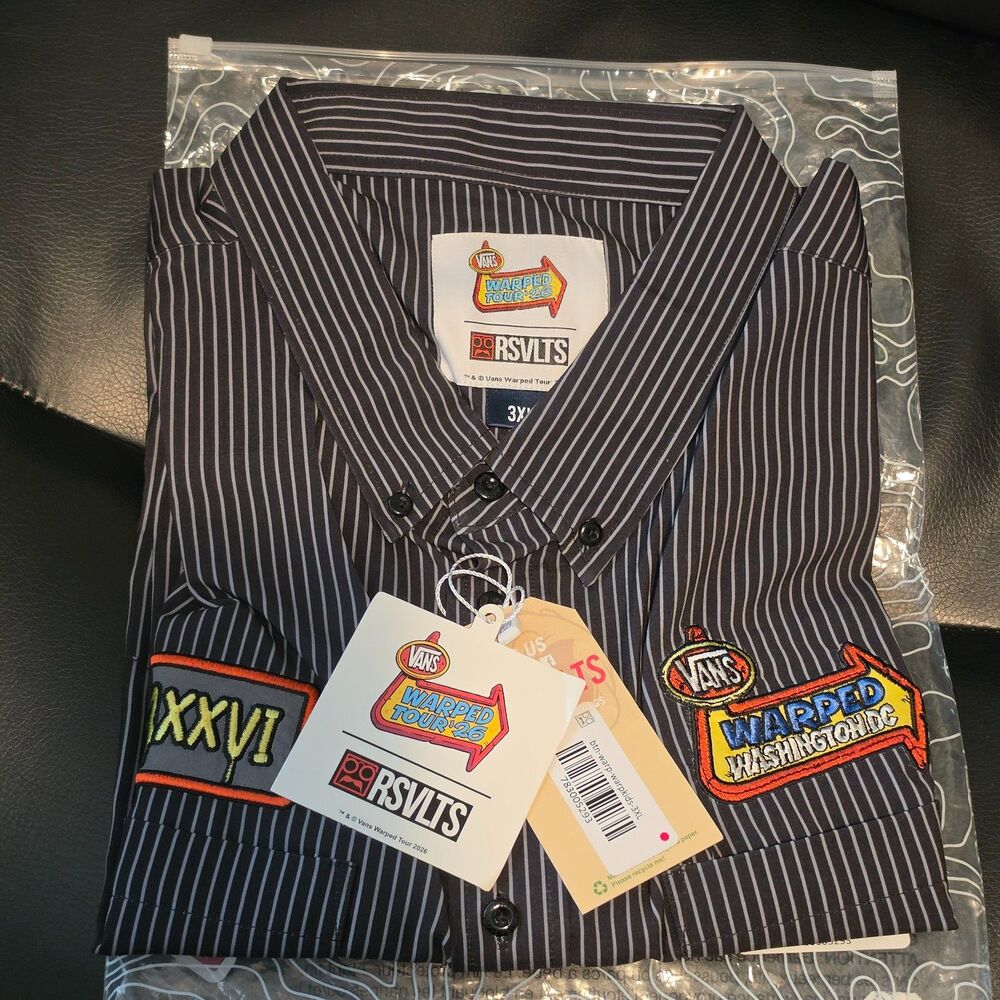 RSVLTS 3XL Mens Vans Warped Tour “Pit Crew” Washington DC NWT